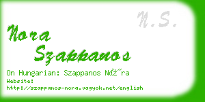 nora szappanos business card